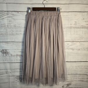 Rue21‎ Fairycore Flowy taupe tulle Whimsy skirt size S